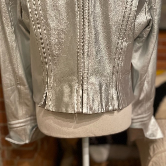 IDENTIFY ~ FUN FUN FUN!! Silver Leather Jacket - Picture 6 of 14